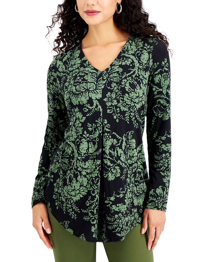JM Collection Printed Tunic Top, Created for Macy's - Macy's