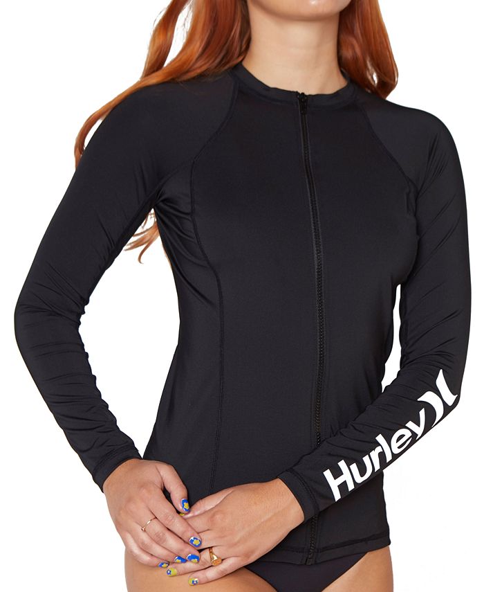 Hurley Juniors' One And Only LongSleeve Zip Rash Guard Macy's