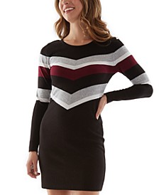 Juniors' Colorblocked Sweater Dress