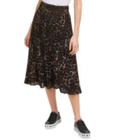 Printed Pleated Skirt