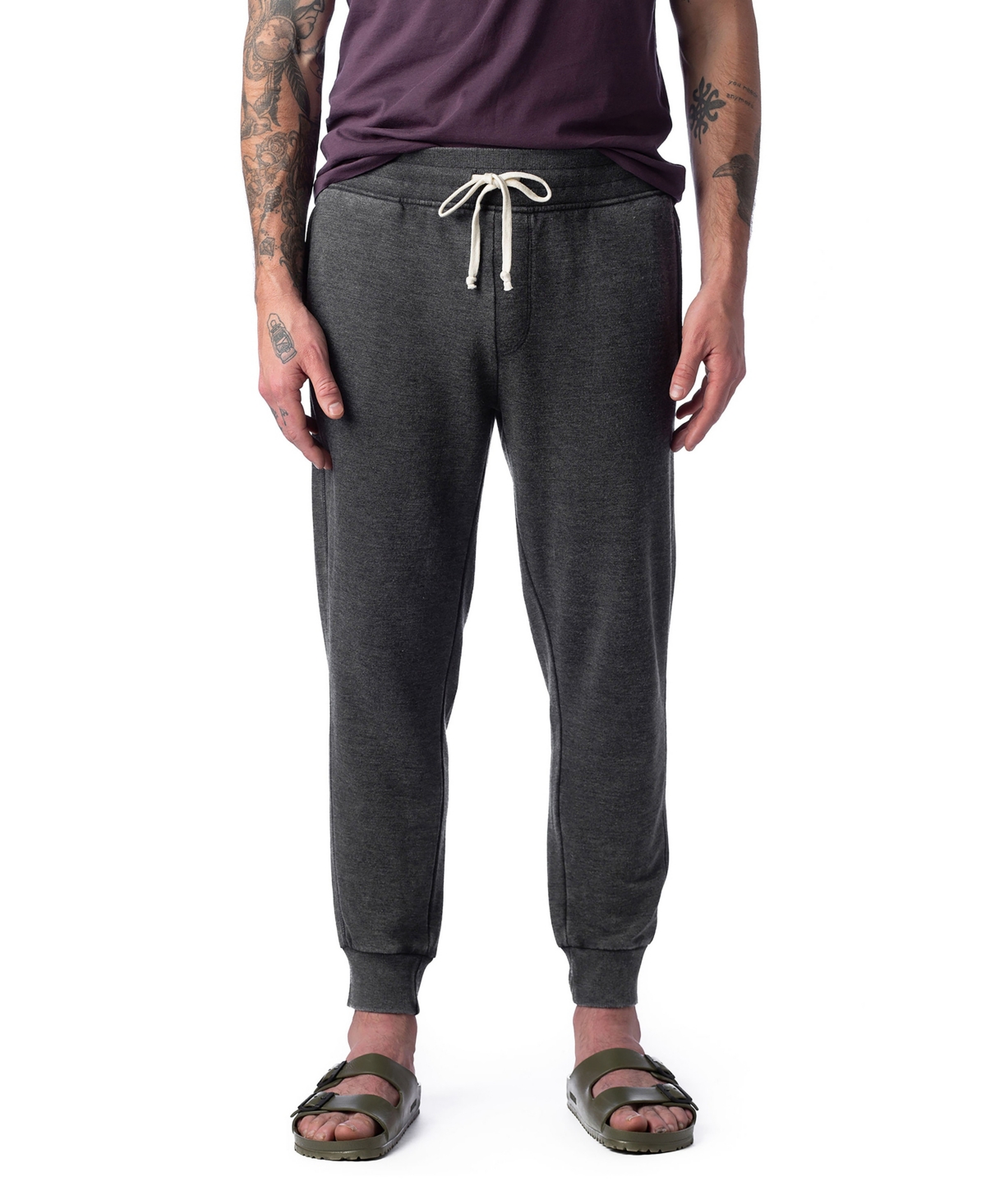 Men's Campus French Terry Joggers - Washed Black