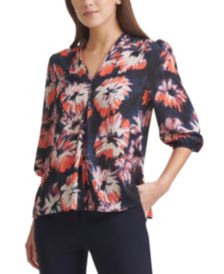 Printed V-Neck Blouse