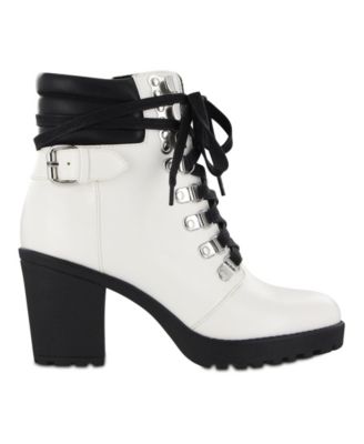 Women's Annamaria Block Heel Lug Sole Biker Boots