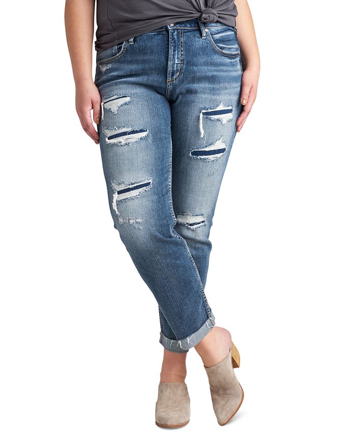 Silver Jeans Co Womens Beau High Rise Slim Leg Jeans 