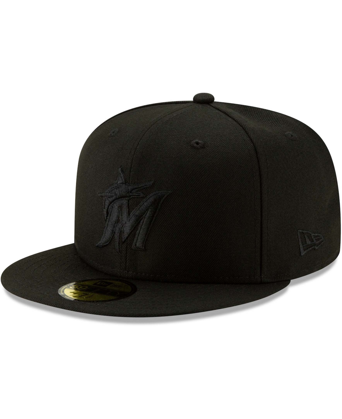 Men's Black Miami Marlins 2019 Black-on-Black 59FIFTY Fitted Hat - Black