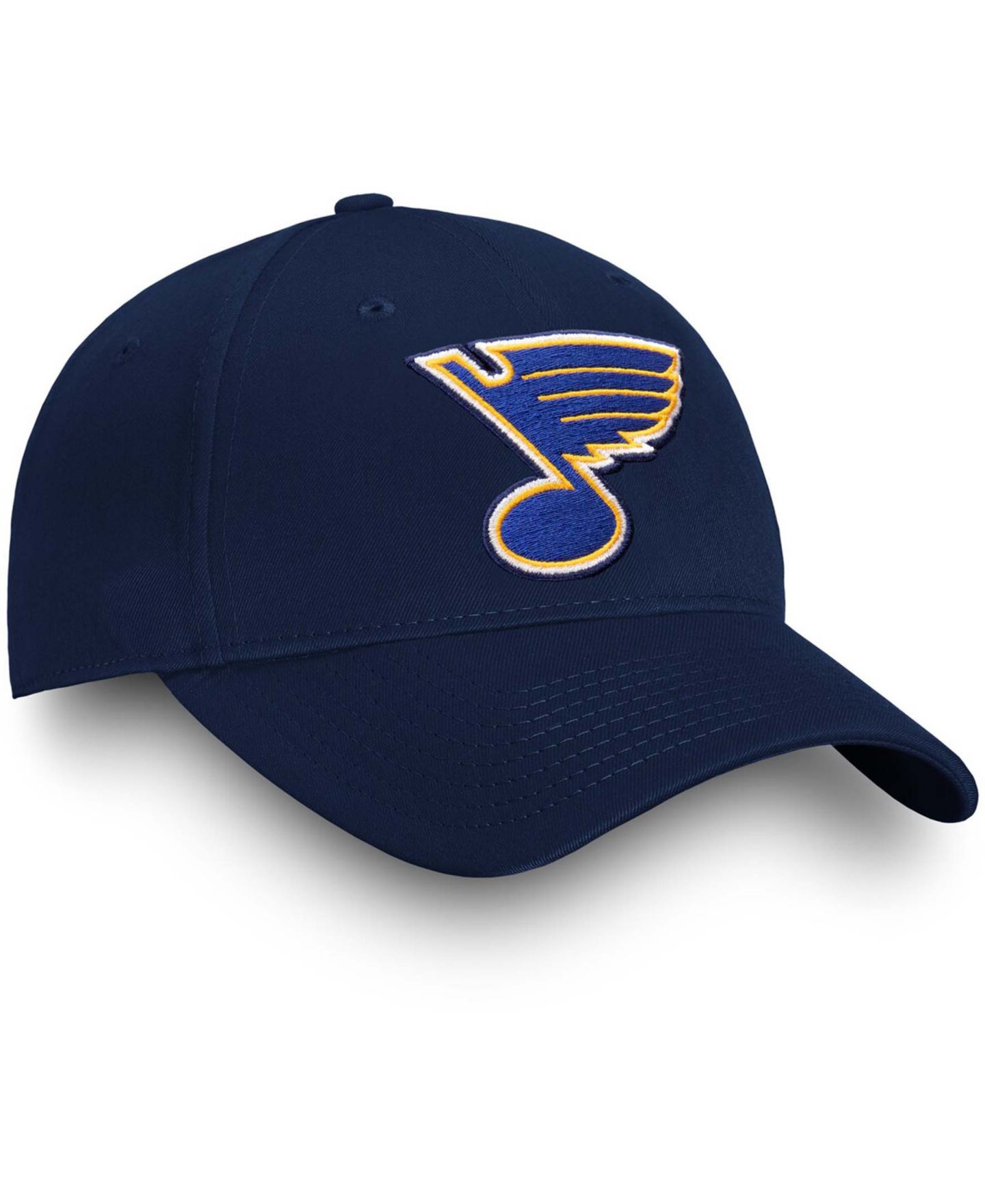 Мужская кепка Authentic NHL Apparel Fanatics Branded Navy St. Louis Blues Core Adjustable Hat — фото 3