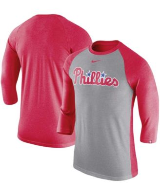 Nike - Men's Philadelphia Phillies 3/4-Sleeve Raglan T-Shirt