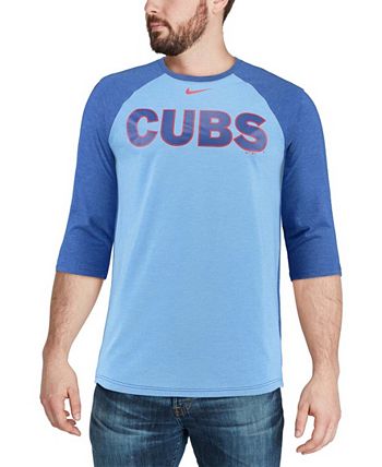 Nike Men's Chicago Cubs Wordmark Tri-Blend Raglan 3/4-Sleeve T-Shirt -  Macy's