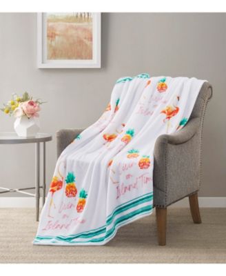 JLA Home - Printed word plush throw