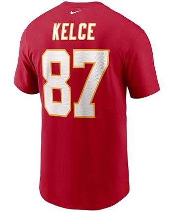 Fanatics Branded Men's Big and Tall Travis Kelce Red Kansas City Chiefs Player Name Number T-Shirt - Red