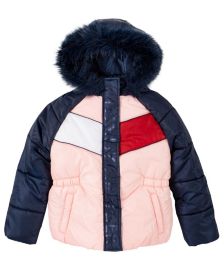 Big Girls Colorblock Puffer Jacket