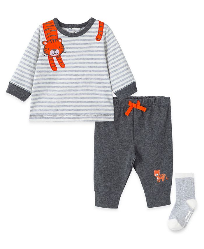 Little Me Baby Boys Tiger T-shirt, Jogger and Socks Set, 3 Piece ...