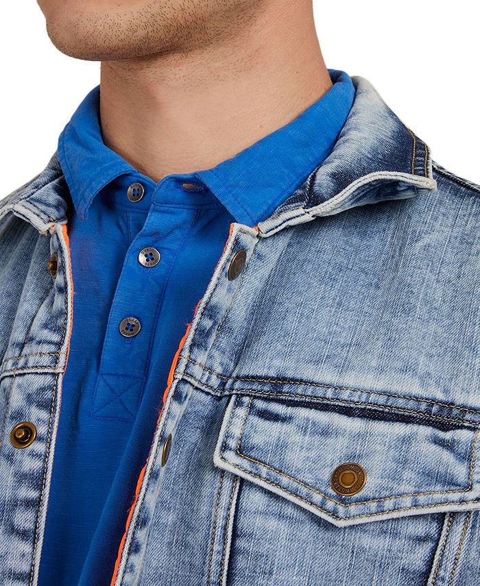 GUESS Men's Klay Reversible Denim Jacket Macy's