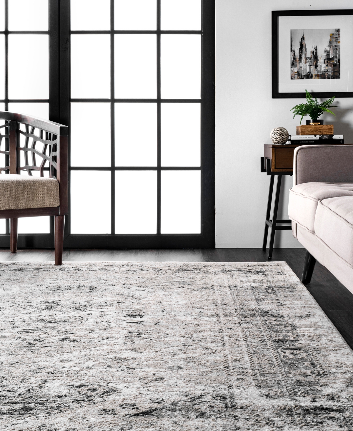 nuLoom Druzy CFDR05A Area Rug - Silver-tone