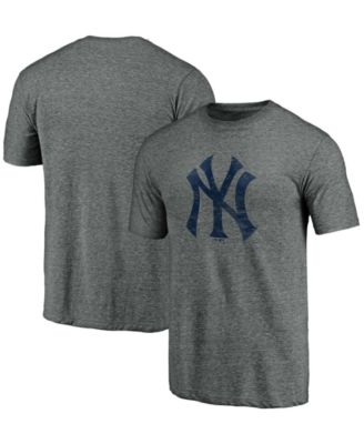 New York Yankees Fanatics Branded Official Logo Long Sleeve T-Shirt -  Heathered Gray