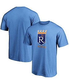 Men's Light Blue Kansas City Royals Cooperstown Collection Forbes Team T-shirt