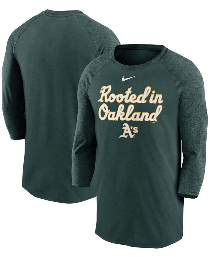 Nike Women's Oakland Athletics Tri Raglan T-Shirt - Macy's