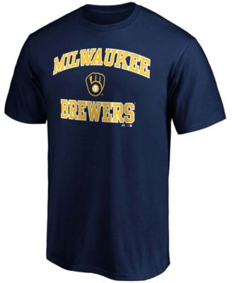 Men's Navy Milwaukee Brewers Heart and Soul T-shirt