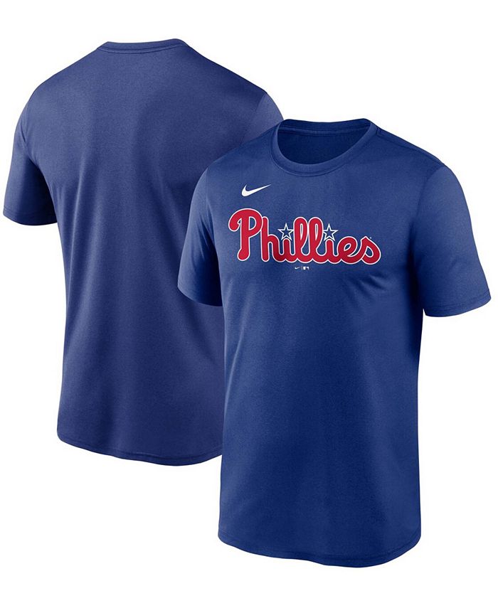 Nike Men's Royal Philadelphia Phillies Wordmark Legend T-shirt - Macy's