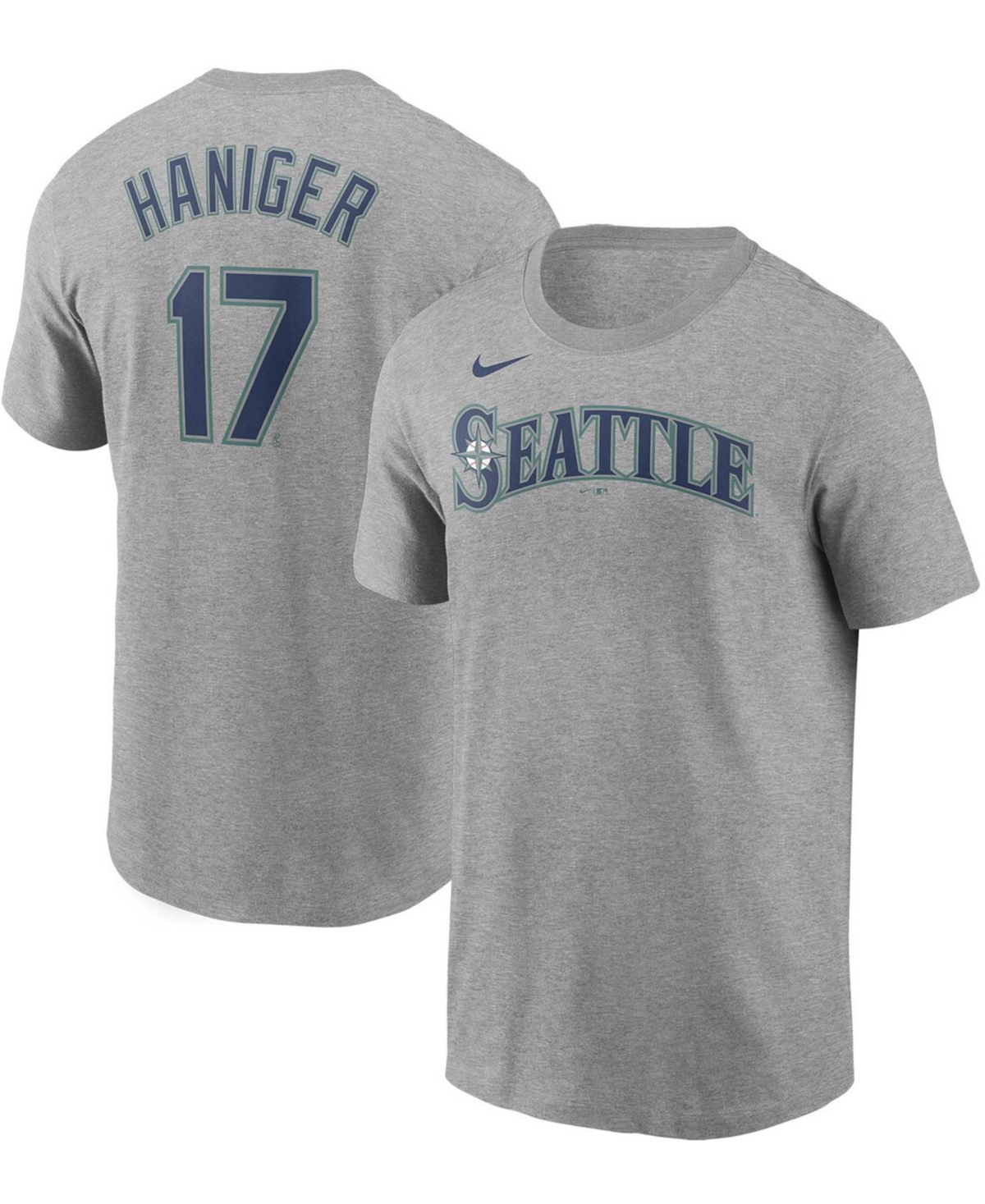 Men's Mitch Haniger Gray Seattle Mariners Name Number T-shirt