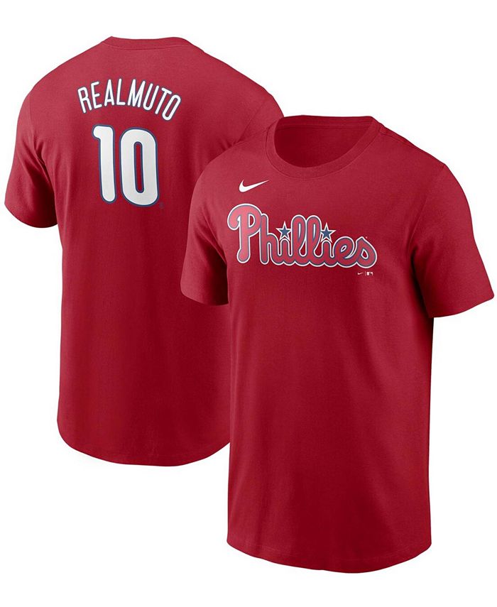 Nike Men's Jt Realmuto Red Philadelphia Phillies Name Number T