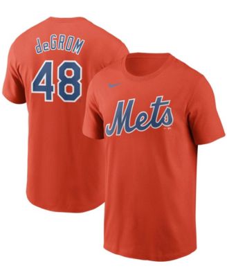 Men's New York Mets Jacob deGrom Nike Orange Name & Number T-Shirt