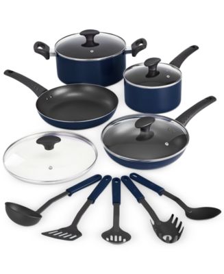 T-fal Simply Cook Ceramic Cookware, 12pc Set, Blue
