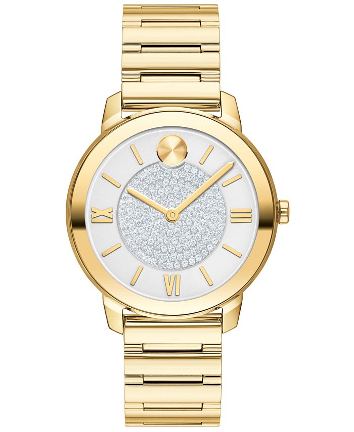 Movado Women's Swiss Bold Luxe Gold Ion Plated Bracelet Watch 32mm - Macy's