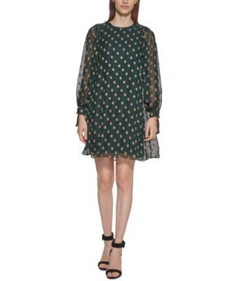 Calvin Klein - Petite Tie-Sleeve Shift Dress