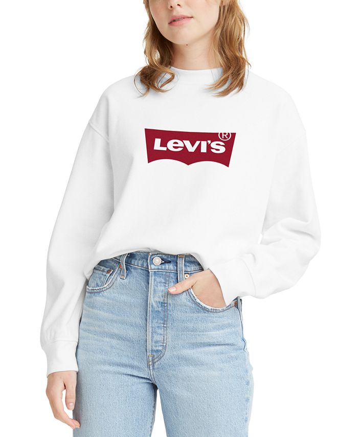 Levi's Women's Logo Crewneck Sweatshirt & Reviews - Sweaters - Women -  Macy's