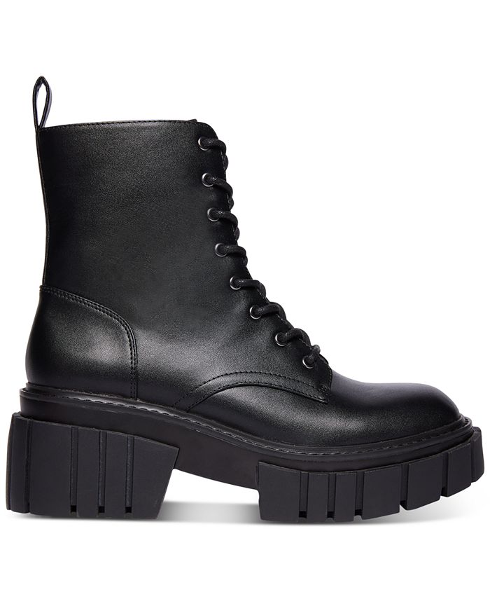 Madden Girl Philly Lace-Up Lug Sole Combat Booties - Macy's