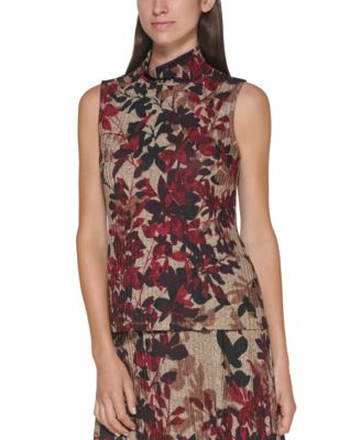 Calvin Klein - Printed Mock Neck Top