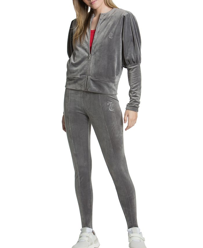 Juicy Couture Women S Puff Sleeve Velour Jacket Velour Stirrup Leggings Reviews Women Macy S