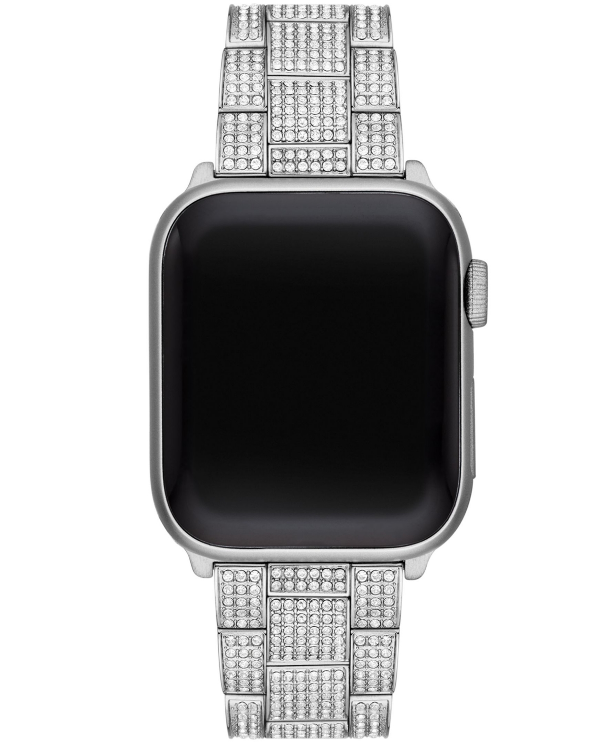 Michael Kors Women's Pave Silver-tone Stainless Steel Apple Watch Band, 38mm Or 40mm
