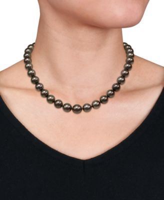 Cultured Tahitian Pearl (10-12-1/2mm) Strand 18" Collar Necklace