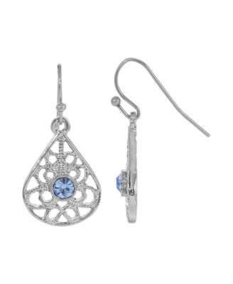 Crystal Filigree Drop Earrings