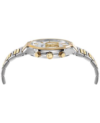 Salvatore Ferragamo - Men's Swiss Chronograph Ferragamo Sapphire Two-Tone Stainless Steel Bracelet Watch 41mm