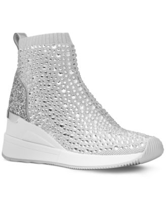 Michael Michael Kors Women s Skyler Embellished Sneaker Booties Macy s