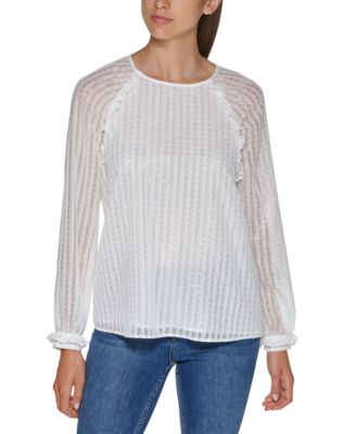 Calvin Klein - Sheer Check Top