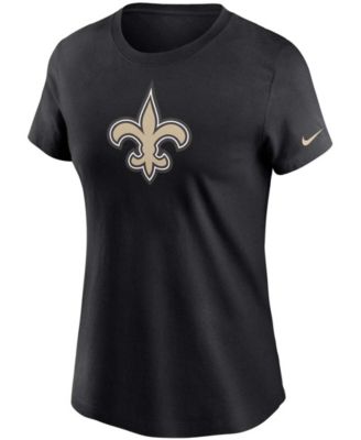 Women's Black New Orleans Saints Logo Essential T-shirt