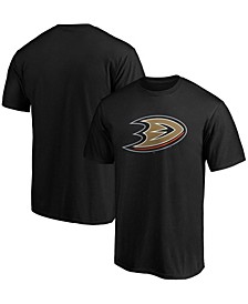 Men's Black Anaheim Ducks Team Primary Logo T-shirt
