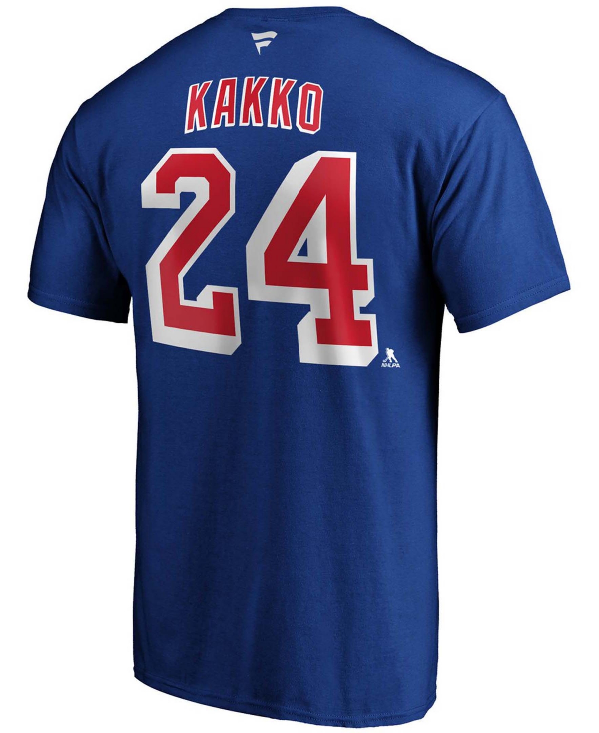Men's Kaapo KakkoNew York Rangers Player Authentic Stack Name and Number T-shirt - Blue