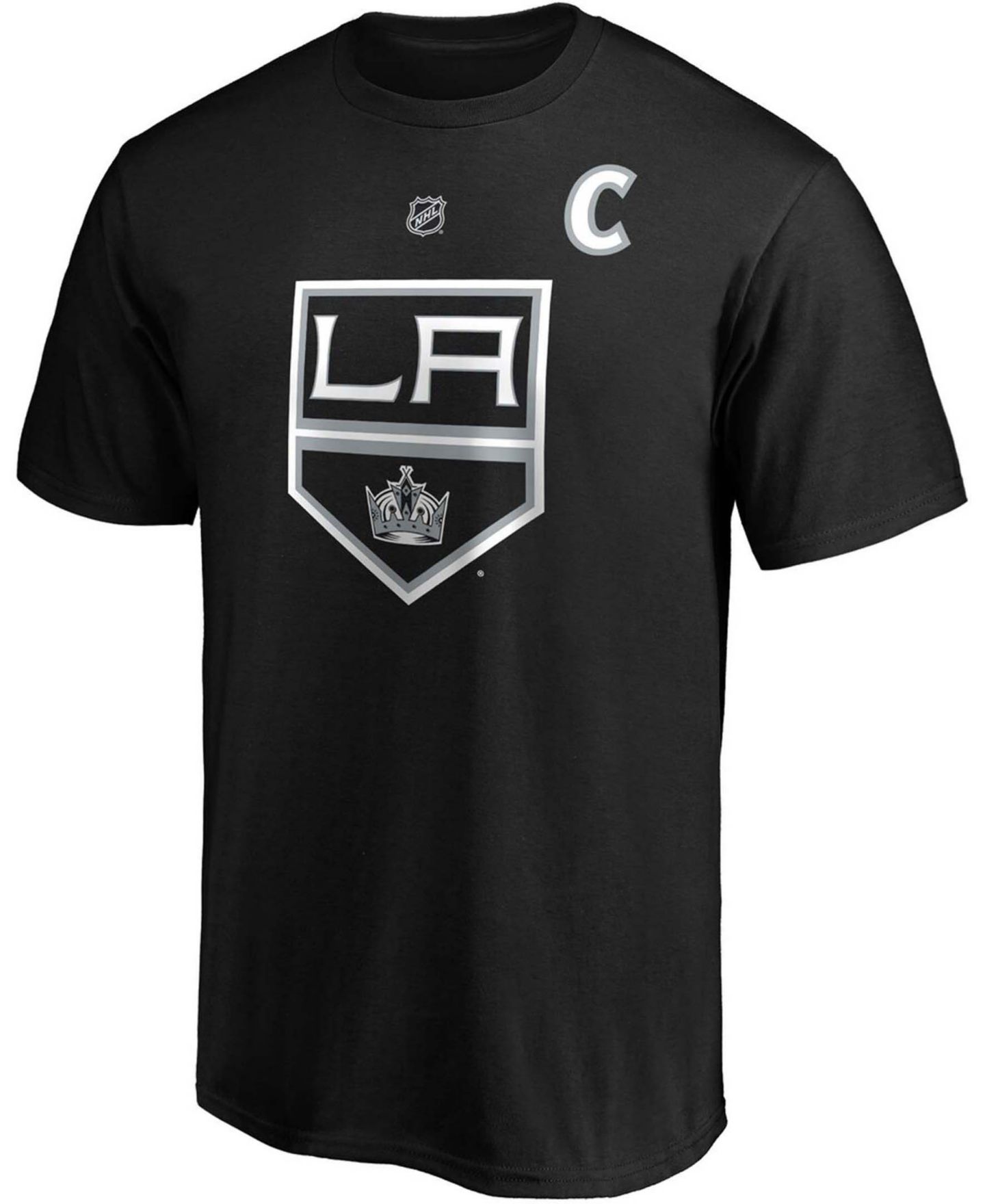 Мужская футболка Fanatics Anze Kopitar Black Los Angeles Kings Team Authentic Stack Name and Number — фото 2