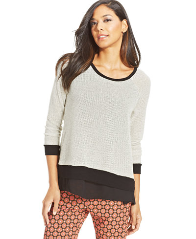 Bar III Layered Top, Only at Macy's