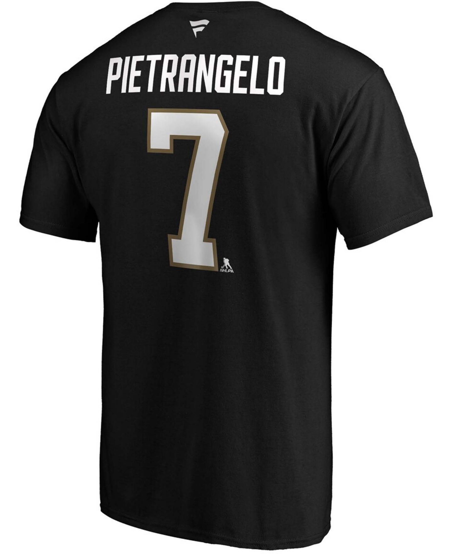 Мужская футболка Fanatics Alex Pietrangelo Black Vegas Golden Knights Authentic Stack Name and Number — фото 3