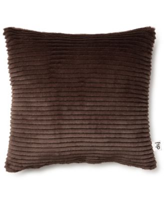 Photo 1 of Drew & Jonathan Home Cut Faux Fur Solid Decorative Pillow, 18" x 18". Bring a modern touch to your home decor with this Drew & Jonathan Home faux fur pillow. Made with ultra-soft fibers, this pillow complements any decorated space