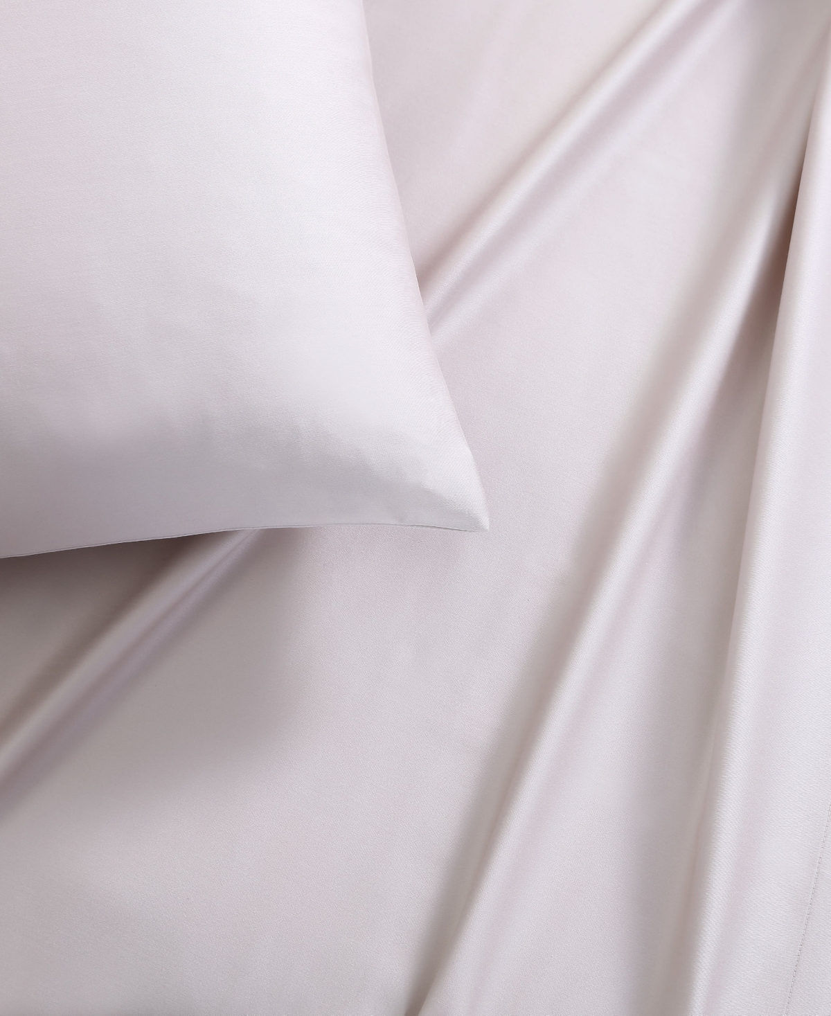Vera Wang Solid 800 Thread Count Cotton Sateen 4 Piece Sheet Set, King In Rose Quartz