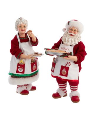 Fabriche Mr. and Mrs. Santa Figurines, Set of 2