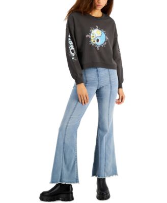 Rebellious One - Juniors' Drop-Shoulder Graphic Sweatshirt