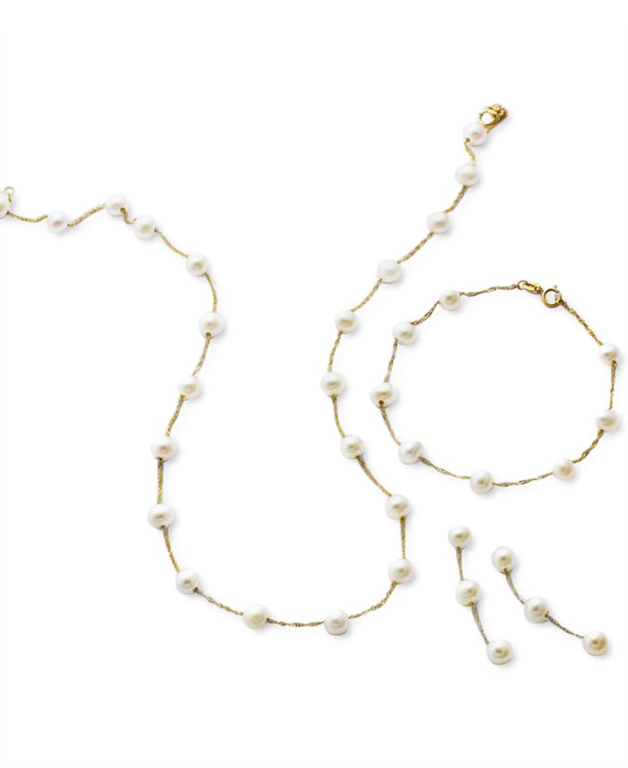 EFFY Collection EFFY® Cultured Freshwater Pearl Tin Cup Necklace
